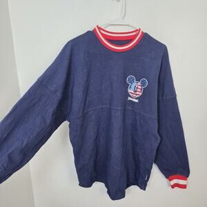 Disney Parks Red White Blue Mickey Mouse Oversized Spirit Jersey Size Small